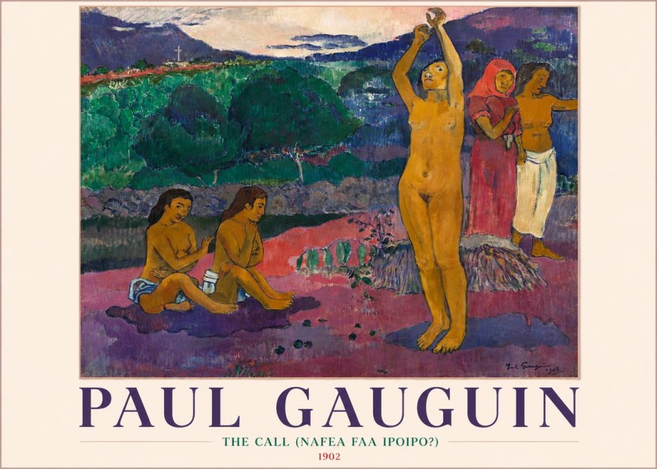 Paul Gauguin Tahitian Women on the Seashore No6 - Poster