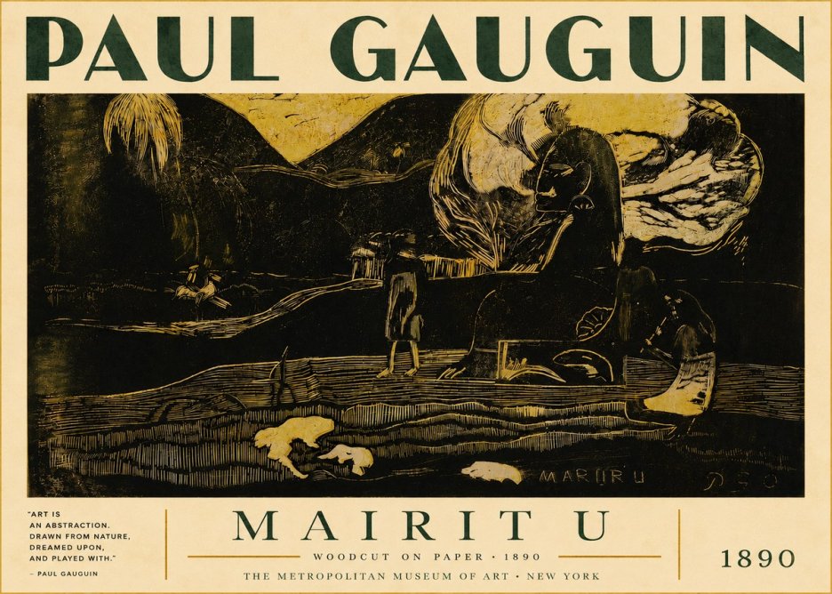 Paul Gauguin Mairit U No4 - Poster