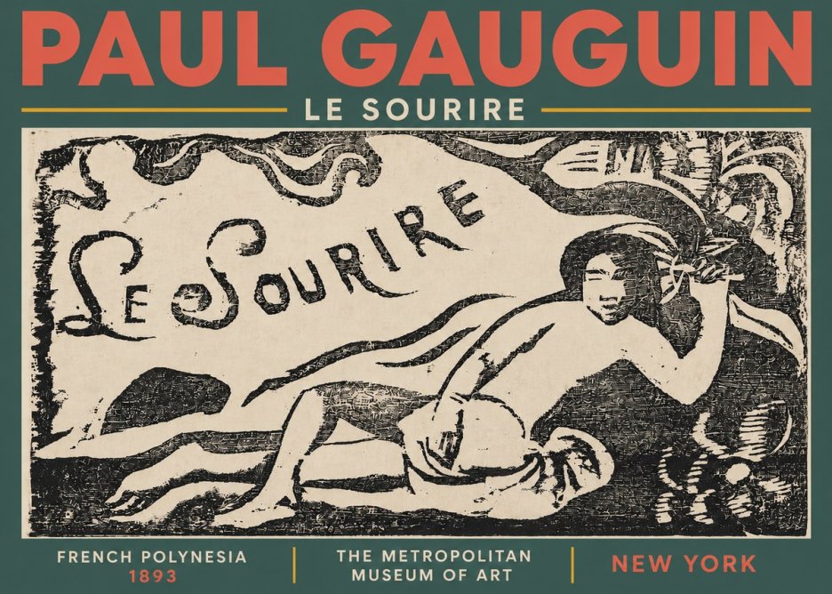 Paul Gauguin Le Sourire No4 - Poster