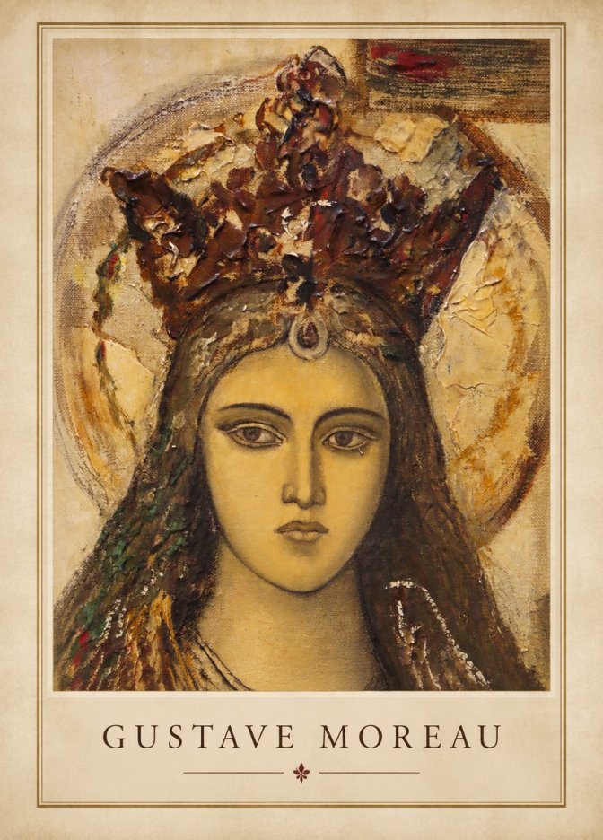 Gustave Moreau Head of a Woman with a Tiara No1 - Poster