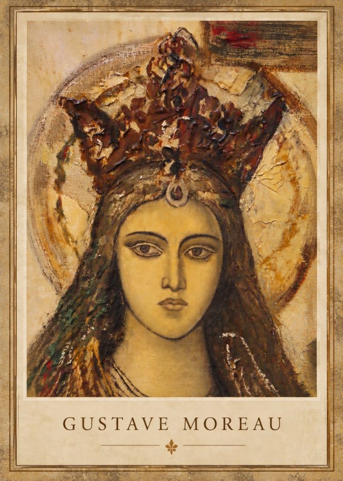 Gustave Moreau Head of a Woman with a Tiara No5 - Poster