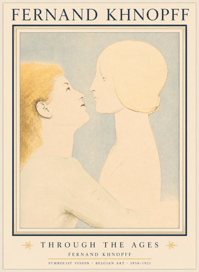Fernand Khnopff Through the Ages No1 - Poster