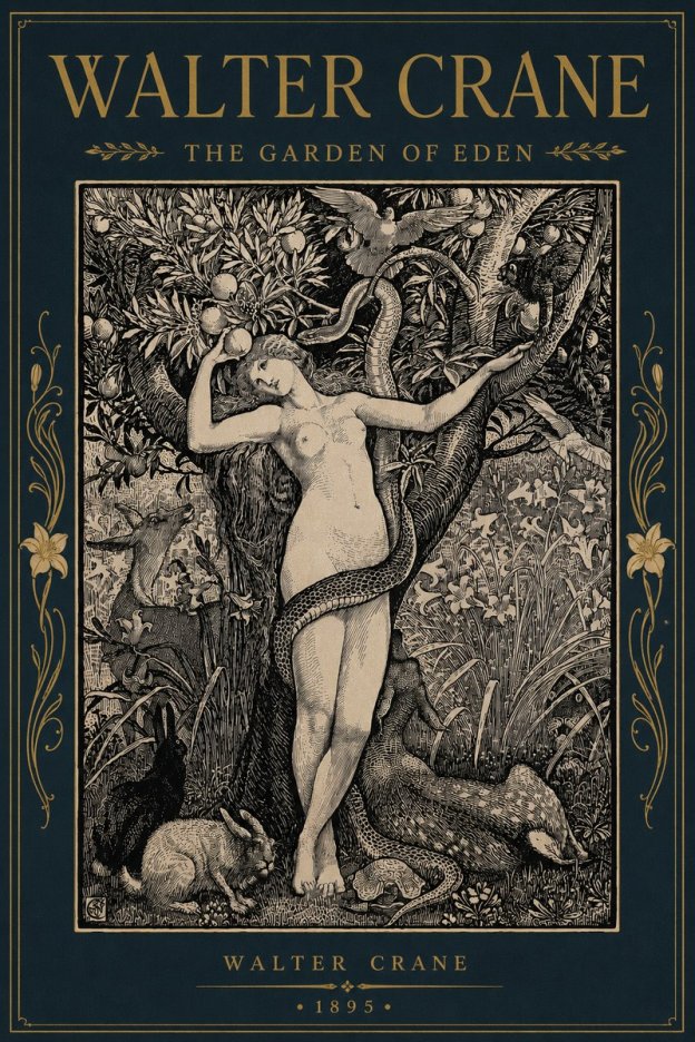 Walter Crane The Garden of Eden No6 - Poster