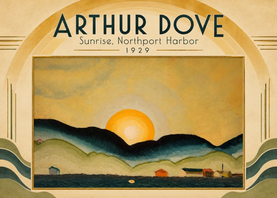 Arthur Dove Sunrise, Northport Harbor No6 - Poster