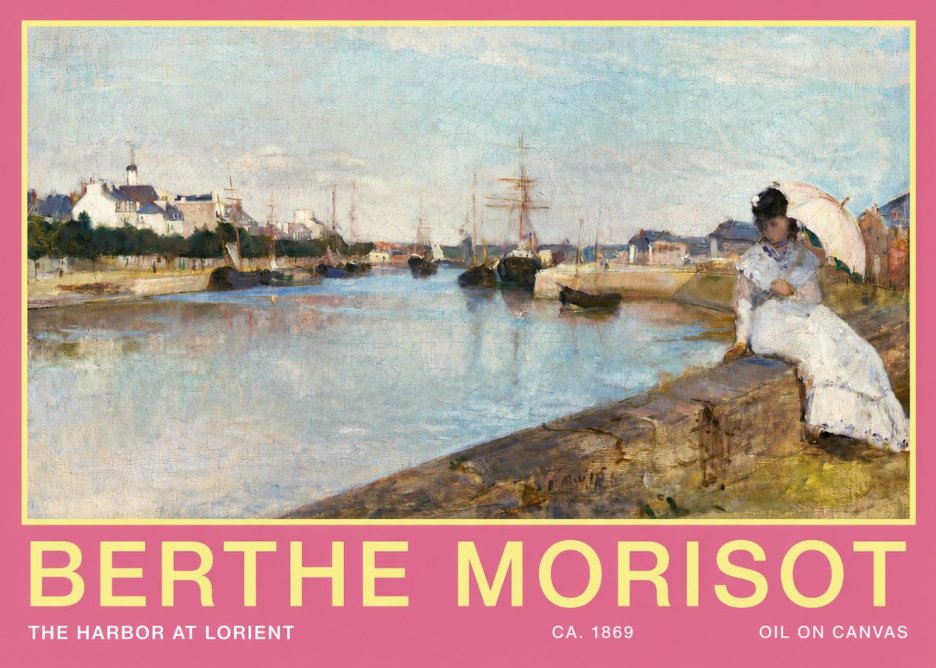 Berthe Morisot The Harbor at Lorient No2 - Poster