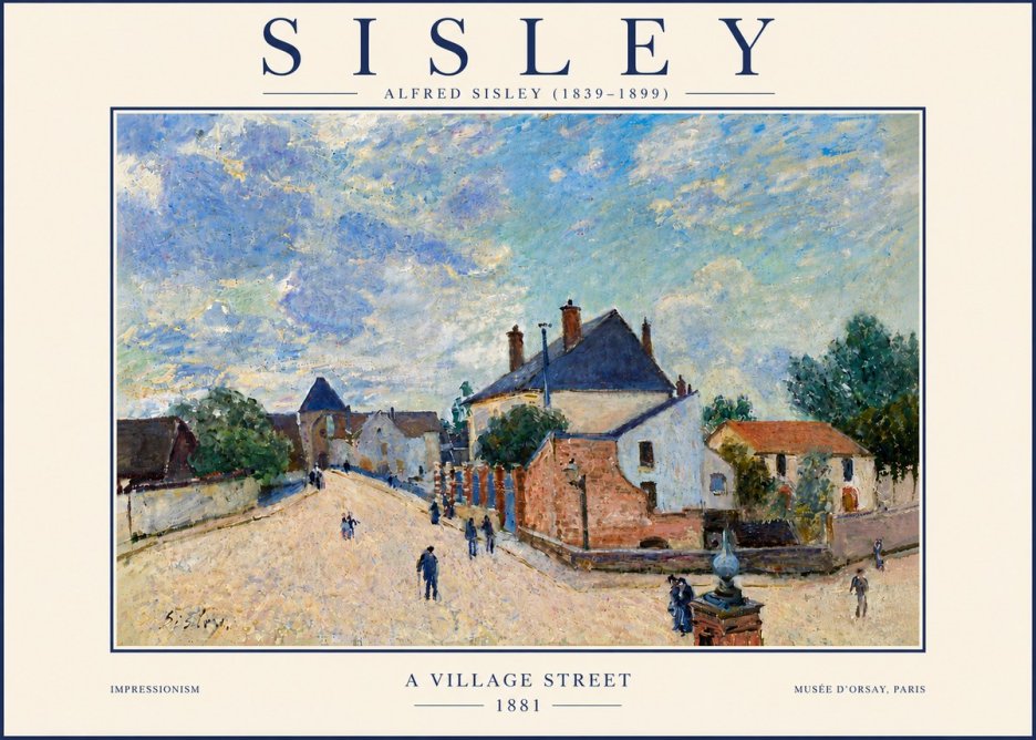 Sisley A Village Street No6 - Poster