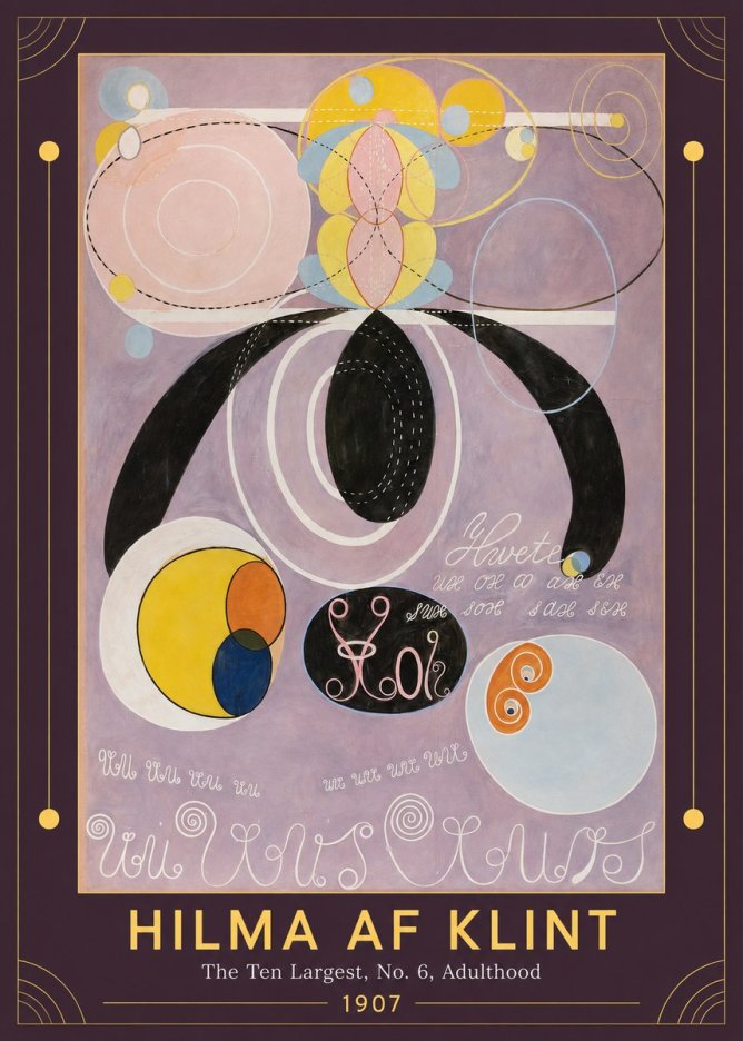 Hilma af Klint The Ten Largest, No. 6, Adulthood No1 - Poster