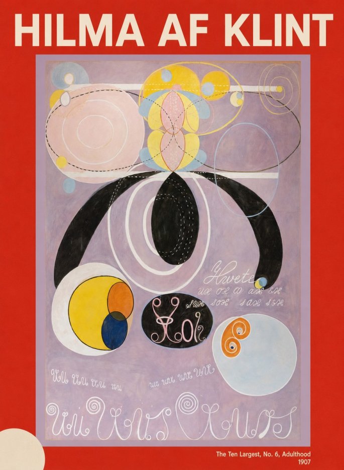 Hilma af Klint The Ten Largest, No. 6, Adulthood No5 - Poster