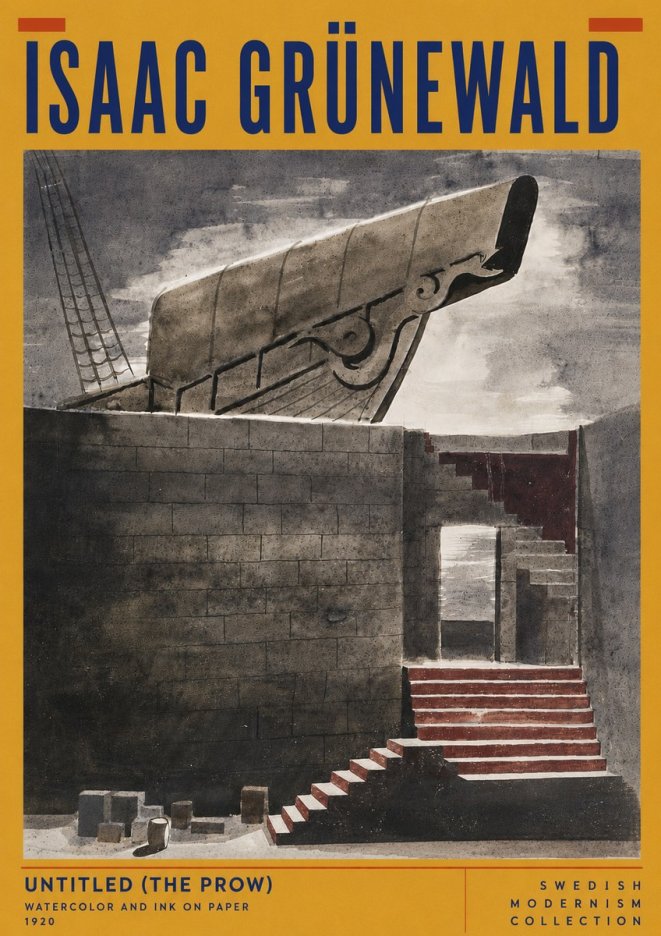 Isaac Grünewald Untitled (the Prow) No6 - Poster
