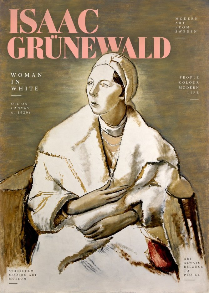 Isaac Grünewald The Woman in White No3 - Poster