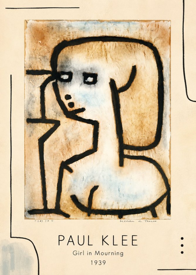 Paul Klee Girl in Mourning No1 - Poster