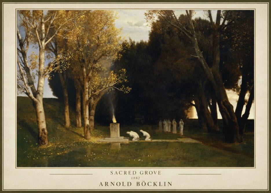 Arnold Böcklin Sacred Grove I No1 - Poster