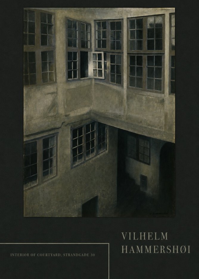 Vilhelm Hammershøi Interior of Courtyard, Strandgade 30 No4 - Poster
