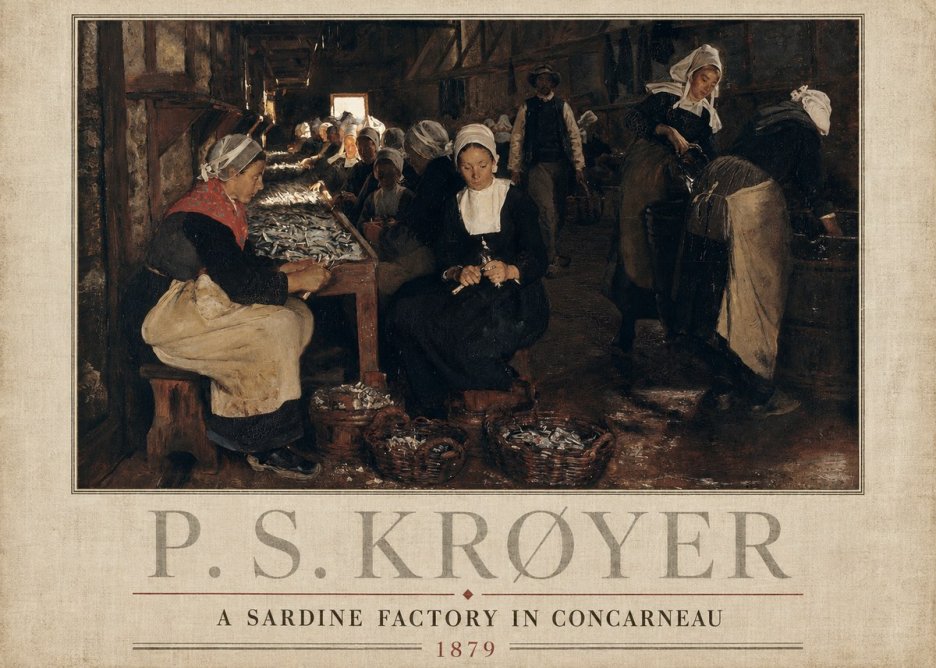P.S. Krøyer A Sardine Factory in Concarneau No3 - Poster
