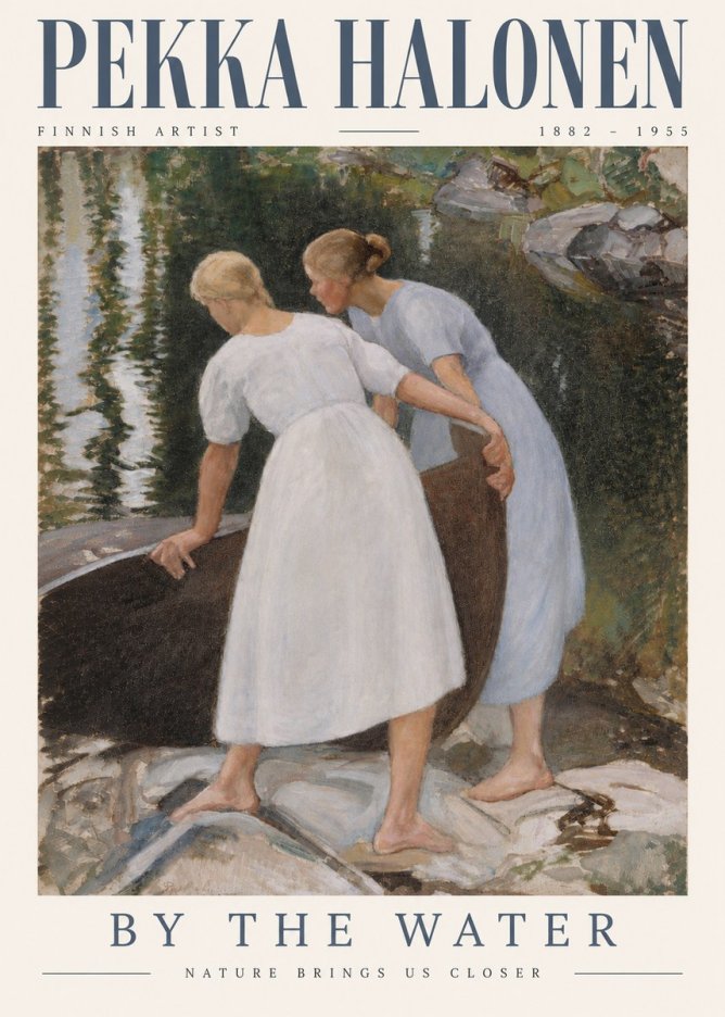 Pekka Halonen By the Water No3 - Poster