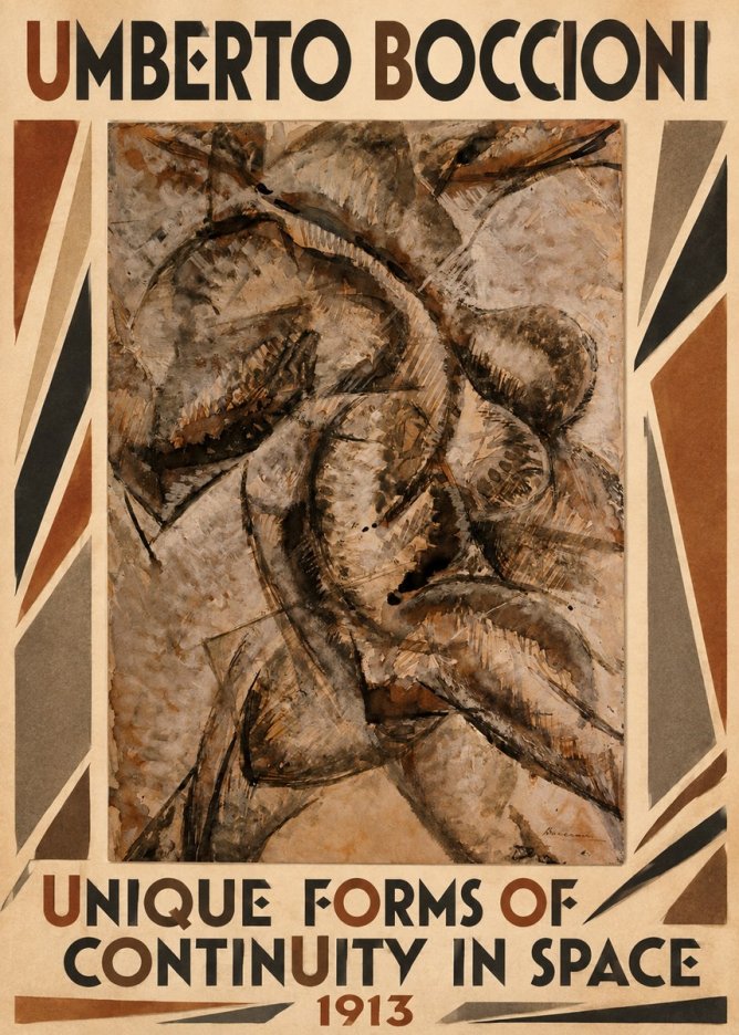 Umberto Boccioni Unique Forms of Continuity in Space No1 - Poster