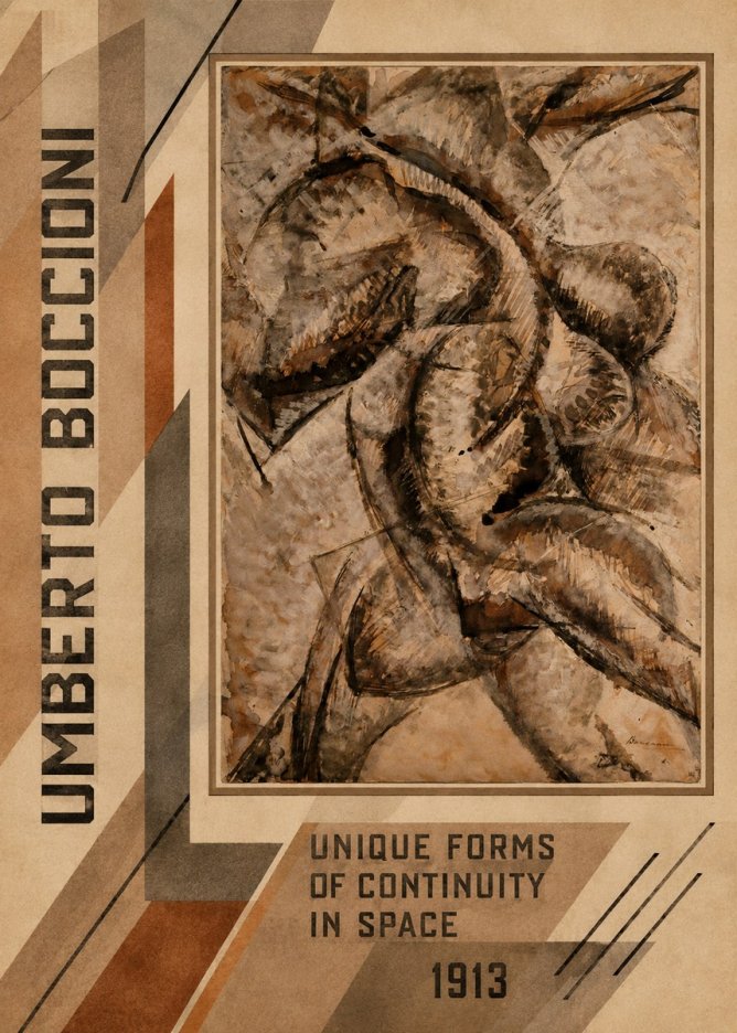 Umberto Boccioni Unique Forms of Continuity in Space No2 - Poster