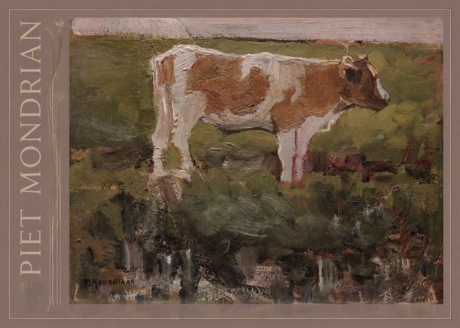 Piet Mondrian Cow No2 - Poster