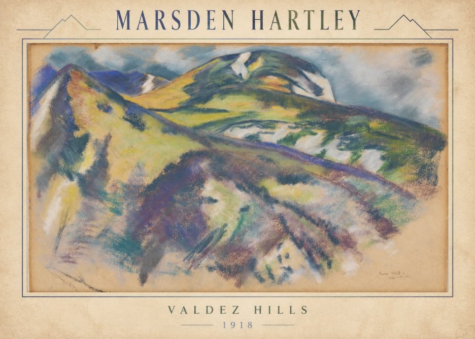 Marsden Hartley Valdez Hills No3 - Poster