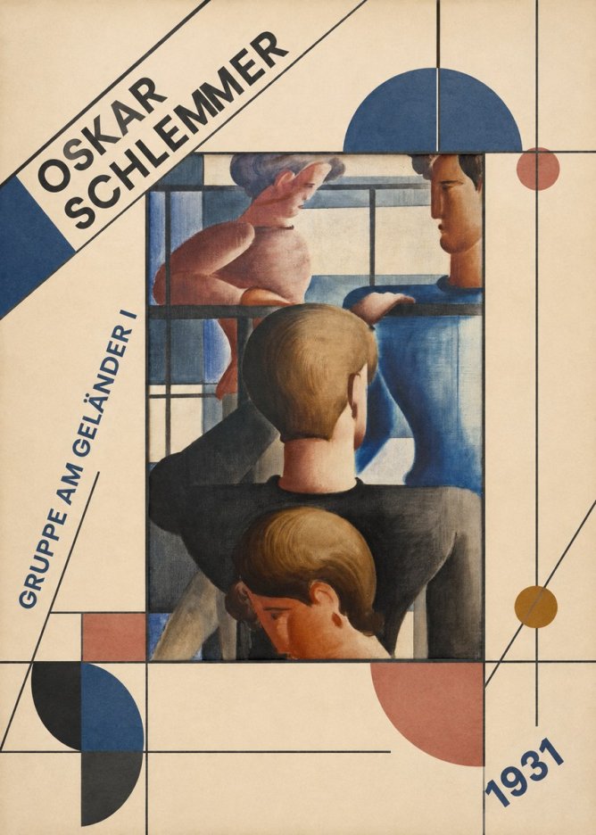 Oskar Schlemmer Gruppe Am Geländer I No3 - Poster