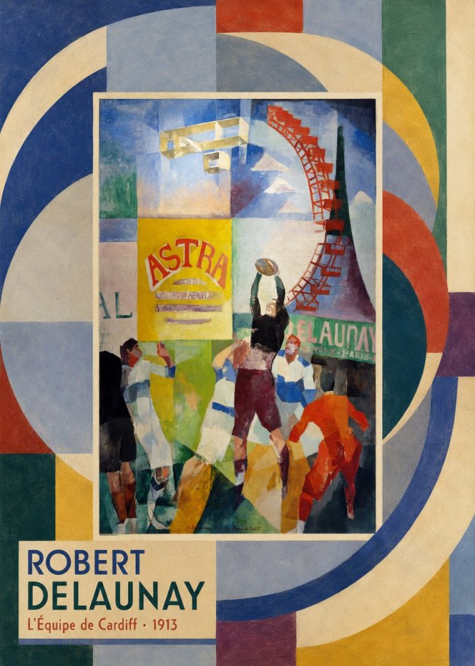 Robert Delaunay L'équipe De Cardiff - 1913 No6 - Poster