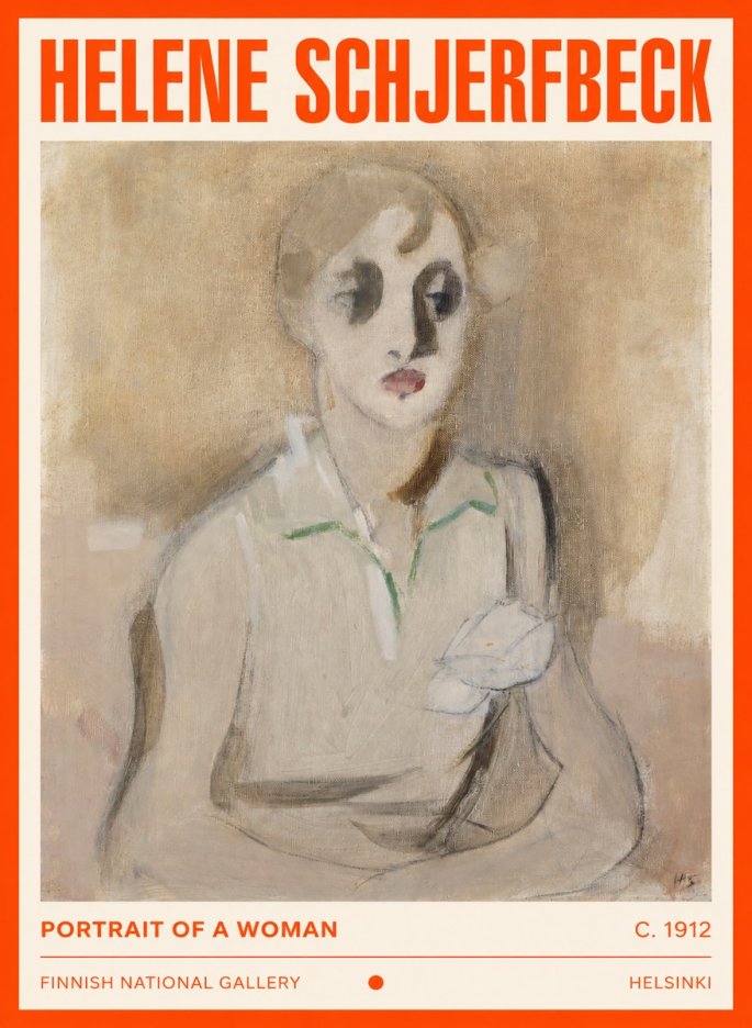 Helene Schjerfbeck Portrait of a Woman I No2 - Poster