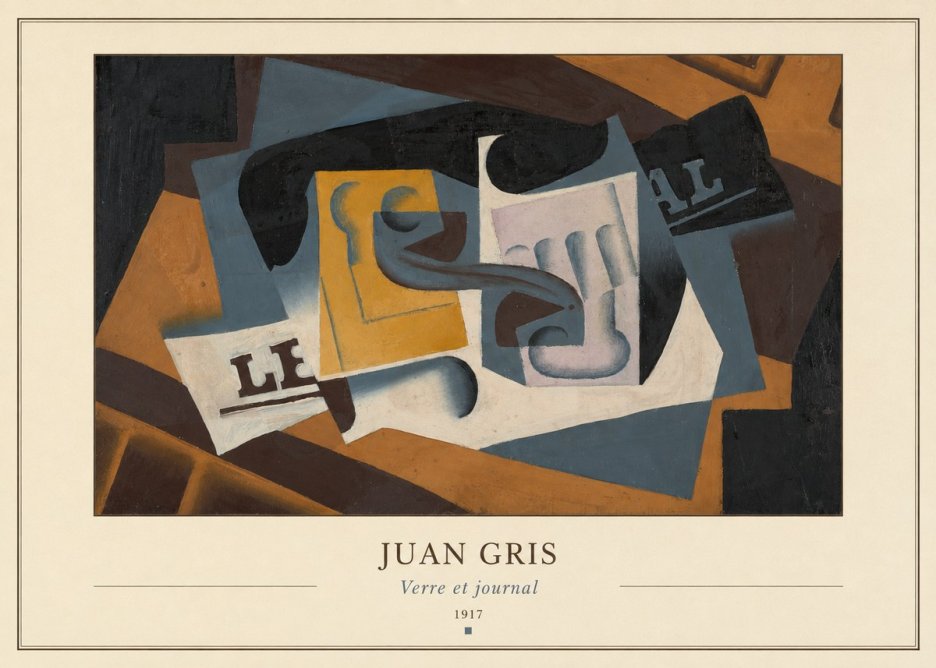 Juan Gris Verre Et Journal No4 - Poster