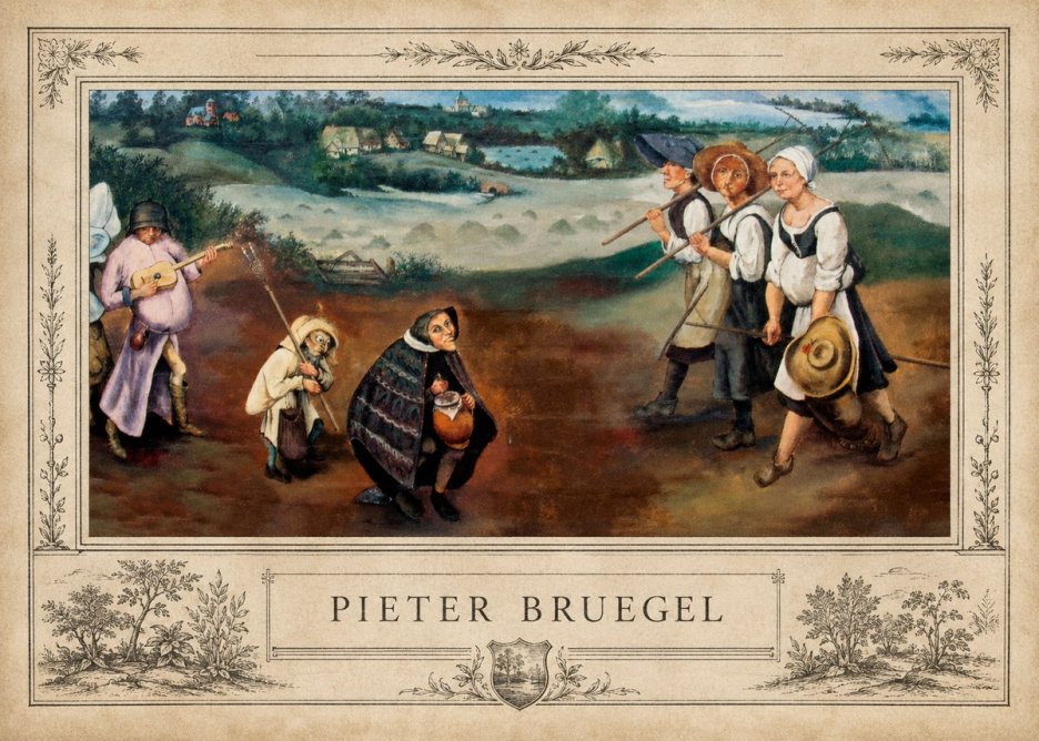 Pieter Bruegel Flemish Peasant Scene No4 - Poster