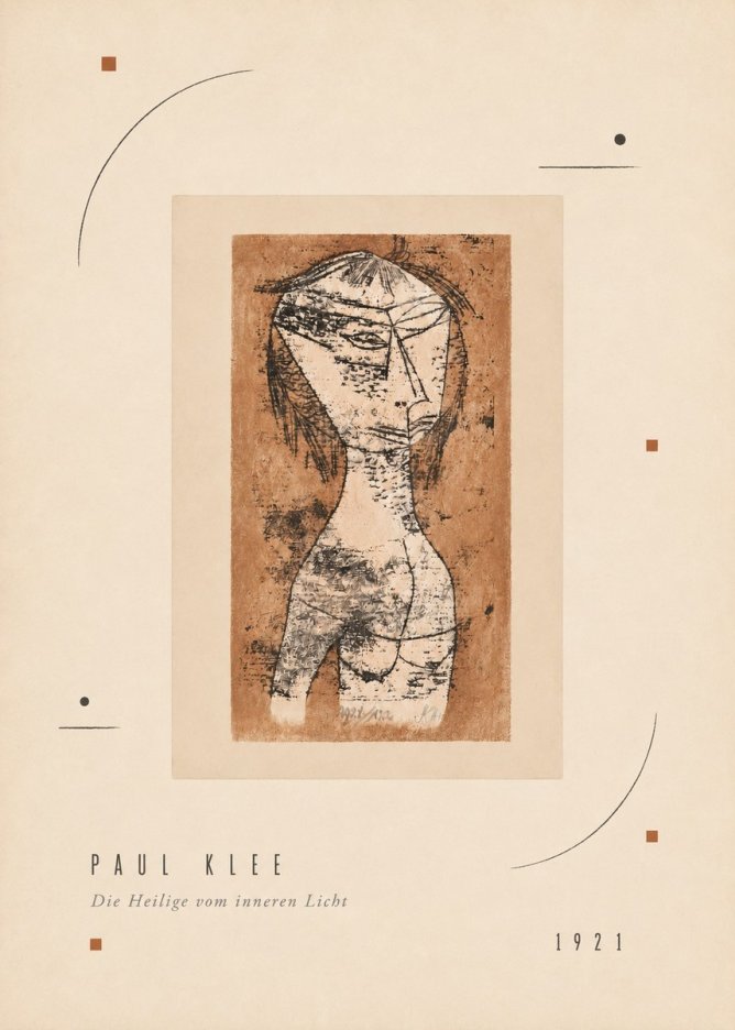 Paul Klee Die Heilige Vom Inneren Licht I No3 - Poster