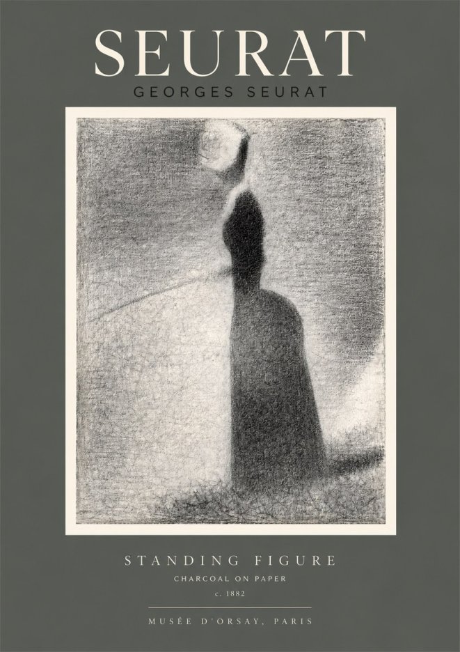 Seurat Standing Figure No2 - Poster
