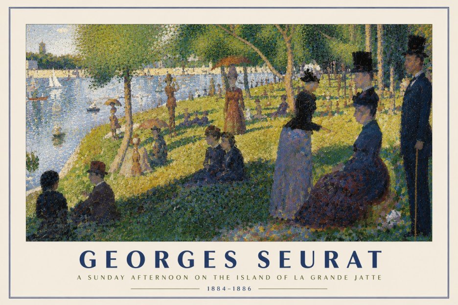 Seurat A Sunday Afternoon on the Island of La Grande Jatte I No5 - Poster