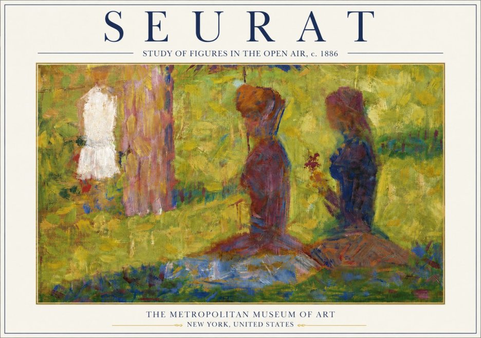 Seurat Study of Figures in the Open Air, C. 1886 No6 - Poster
