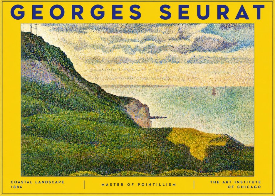 Seurat Coastal Landscape, 1886 No6 - Poster