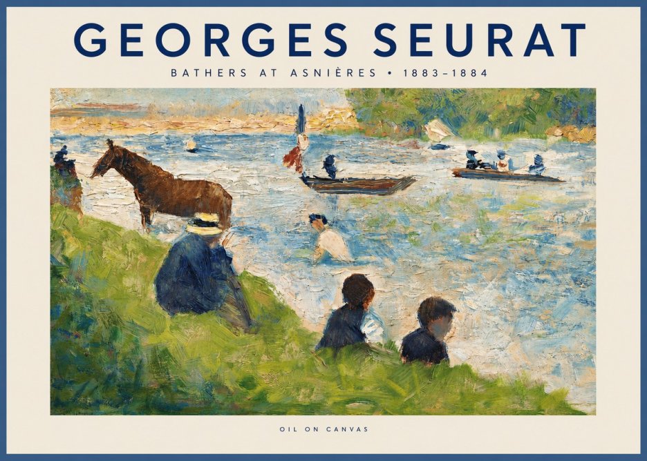 Seurat Bathers at Asnières II No2 - Poster