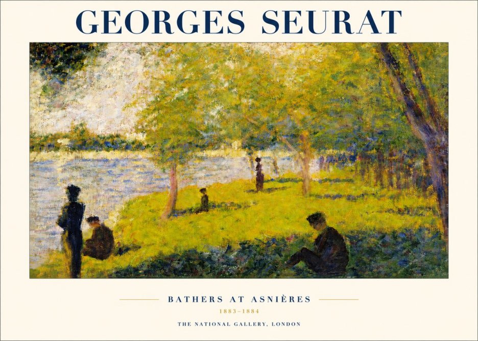Seurat Bathers at Asnières IV No3 - Poster