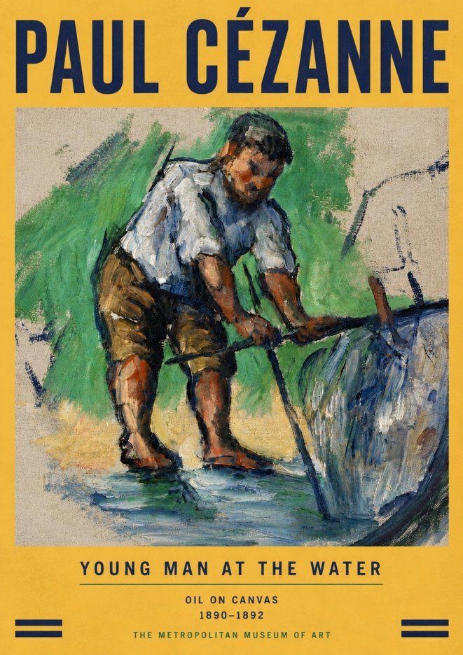 Paul Cézanne Young Man at the Water No5 - Poster
