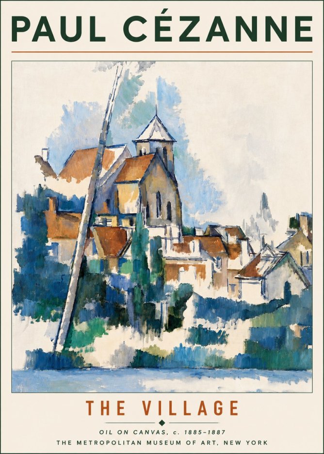 Paul Cézanne The Village II No5 - Poster