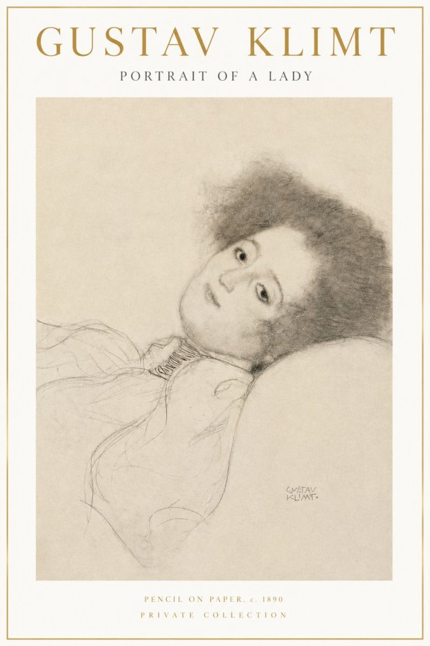 Klimt Portrait of a Lady No3 - Poster