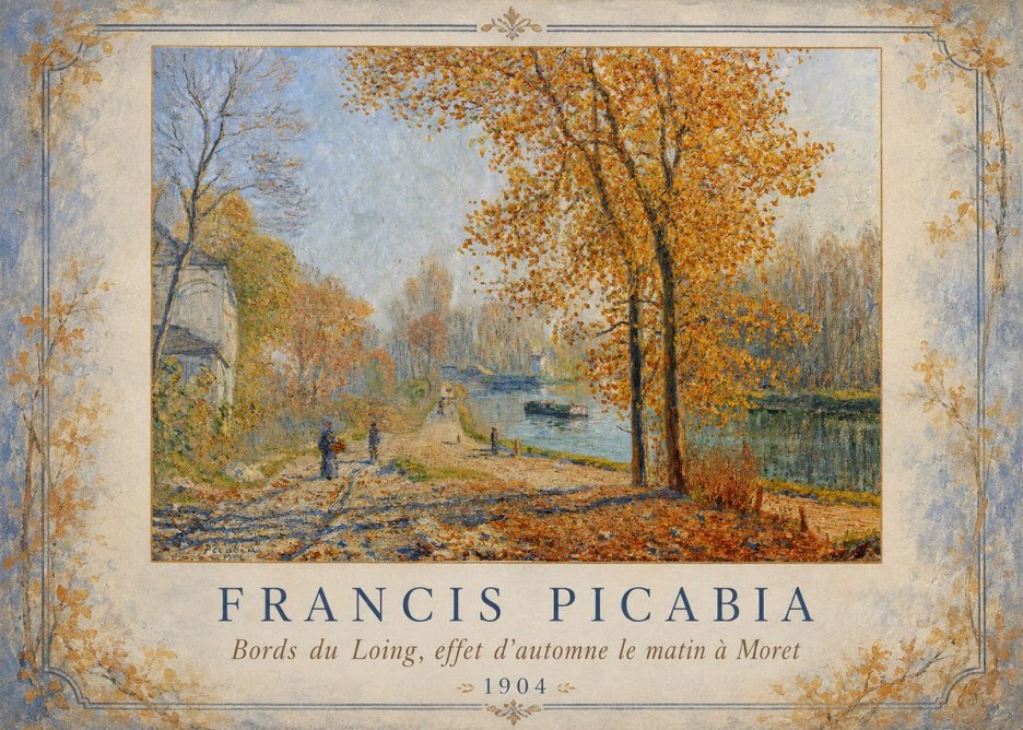 Francis Picabia Bords Du Loing, Effet D'automne Le Matin À Moret No1 - Poster