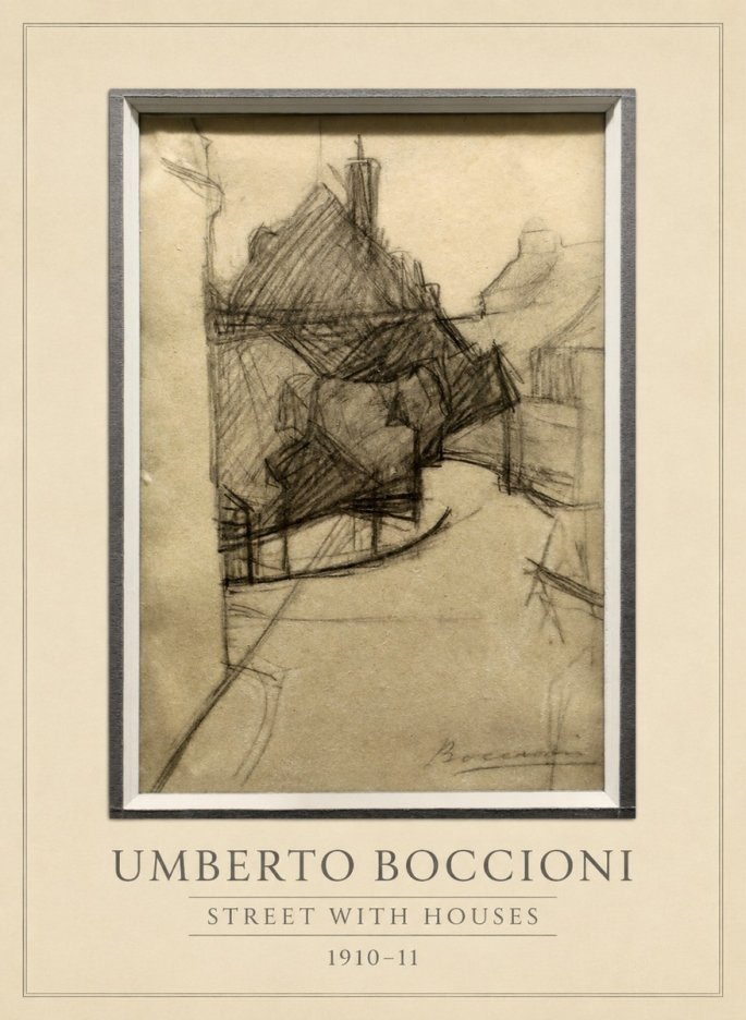 Umberto Boccioni Street with Houses No3 - Poster