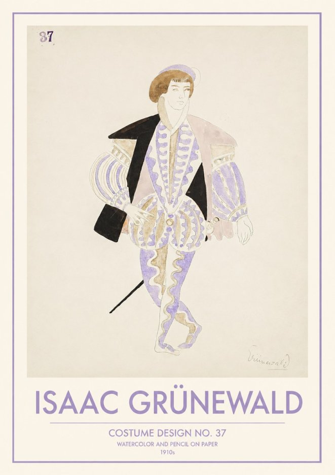 Isaac Grünewald Costume Design No. 37 No1 - Poster