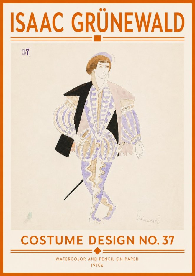 Isaac Grünewald Costume Design No. 37 No5 - Poster