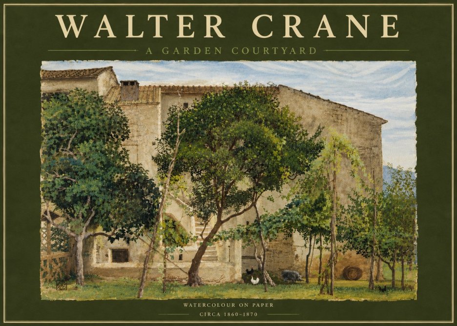 Walter Crane A Garden Courtyard No4 - Poster