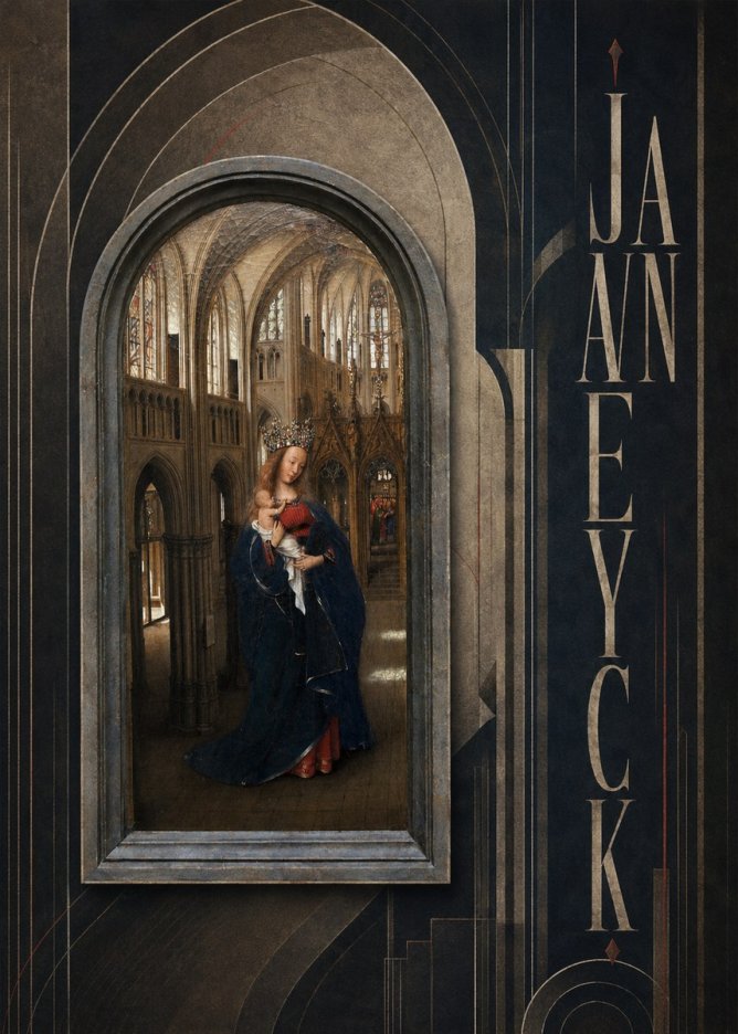 Jan van Eyck Madonna in the Church II No3 - Poster