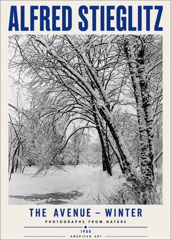 Alfred Stieglitz The Avenue – Winter No5 - Poster