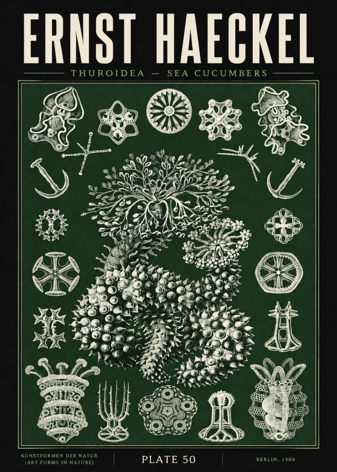 Ernst Haeckel Thuroidea - Sea Organisms No5 - Poster