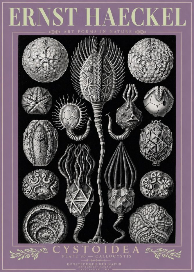 Ernst Haeckel Cystoidea - Callocystis No3 - Poster