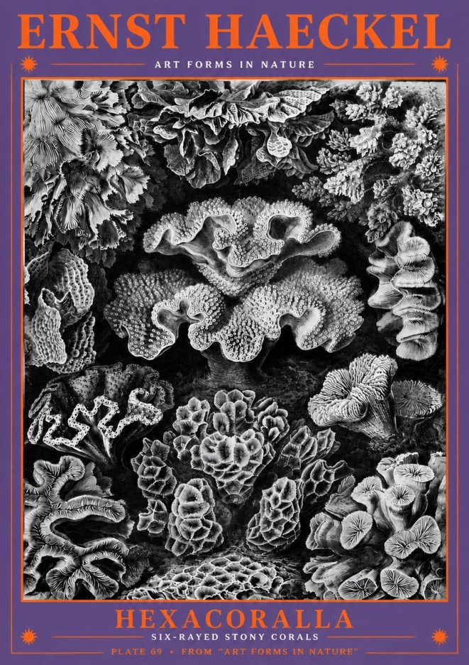 Ernst Haeckel Hexacorallia No6 - Poster