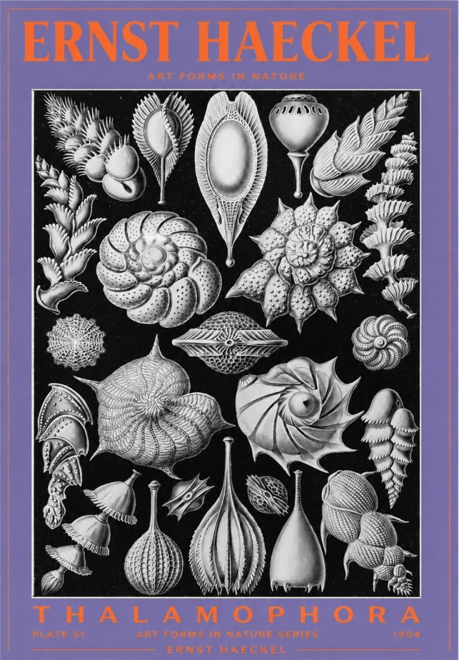 Ernst Haeckel Thalamophora No3 - Poster