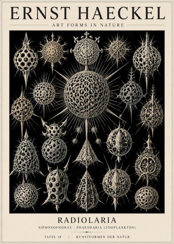 Ernst Haeckel Radiolaria No4 - Poster